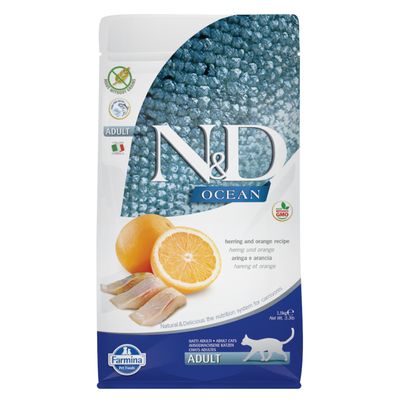  Farmina N&D Ocean hareng & orange Adult pour chat 