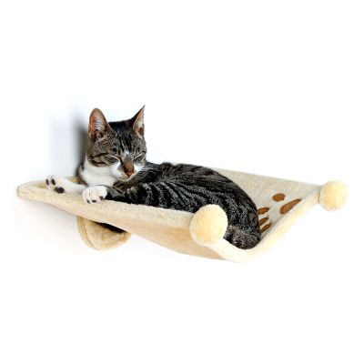 Hamac Trixie en peluche à fixation murale pour chat